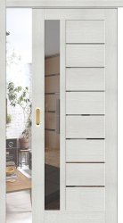 Дверь купе Порта 27 (Bianco Veralinga/Mirox Grey)