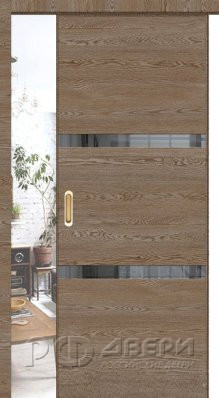 Межкомнатная дверь купе Порта 55 4AF ПО (East Skyline/Mirox Grey)