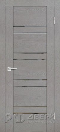 Межкомнатная дверь PST-1 ПО (Серый ясень/Зеркало тонированное)