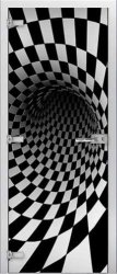 Стеклянная межкомнатная дверь Abstraction-08 ПО (Фотопечать)
