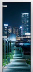 Стеклянная межкомнатная дверь City-10 ПО (Фотопечать)