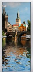 Стеклянная межкомнатная дверь City-20 ПО (Фотопечать)