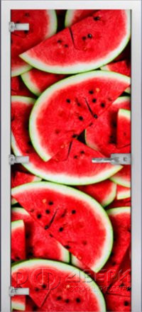 Стеклянная межкомнатная дверь Fruite-1 ПО (Фотопечать)