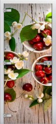 Стеклянная межкомнатная дверь Fruite-4 ПО (Фотопечать)