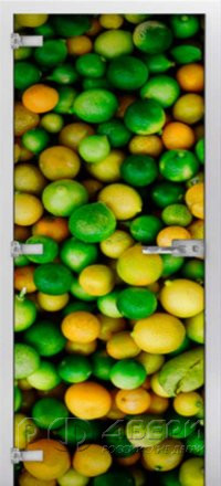 Стеклянная межкомнатная дверь Fruite-6 ПО (Фотопечать)