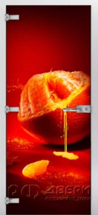 Стеклянная межкомнатная дверь Fruite-8 ПО (Фотопечать)