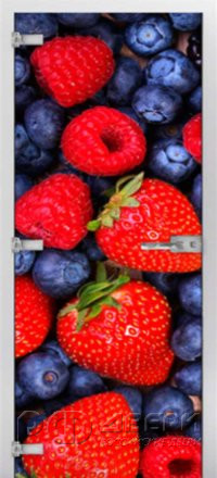 Стеклянная межкомнатная дверь Fruite-14 ПО (Фотопечать)