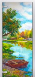 Стеклянная межкомнатная дверь Painting-03 ПО (Фотопечать)