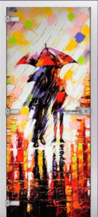 Стеклянная межкомнатная дверь Painting-14 ПО (Фотопечать)