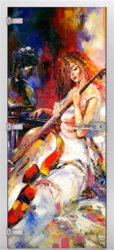 Стеклянная межкомнатная дверь Painting-15 ПО (Фотопечать)