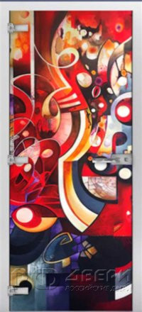 Стеклянная межкомнатная дверь Painting-19 ПО (Фотопечать)
