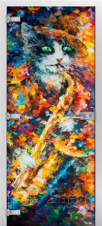 Стеклянная межкомнатная дверь Painting-20 ПО (Фотопечать)