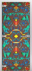 Стеклянная межкомнатная дверь Stained Glass-07 ПО (Фотопечать)