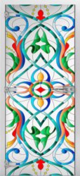 Стеклянная межкомнатная дверь Stained Glass-08 ПО (Фотопечать)