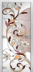 Стеклянная межкомнатная дверь Stained Glass-10 ПО (Фотопечать)
