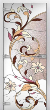 Стеклянная межкомнатная дверь Stained Glass-10 ПО (Фотопечать)