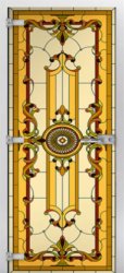 Стеклянная межкомнатная дверь Stained Glass-12 ПО (Фотопечать)