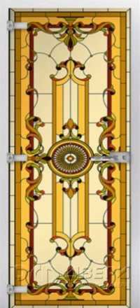 Стеклянная межкомнатная дверь Stained Glass-12 ПО (Фотопечать)