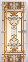 Стеклянная межкомнатная дверь Stained Glass-14 ПО (Фотопечать)