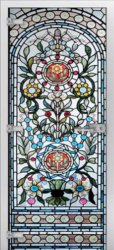 Стеклянная межкомнатная дверь Stained Glass-15 ПО (Фотопечать)