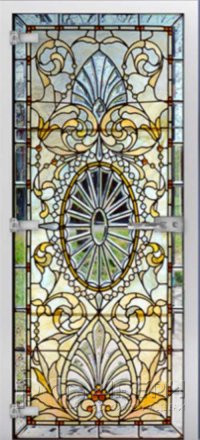 Стеклянная межкомнатная дверь Stained Glass-17 ПО (Фотопечать)