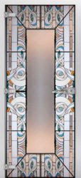 Стеклянная межкомнатная дверь Stained Glass-18 ПО (Фотопечать)