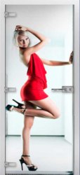 Стеклянная межкомнатная дверь Woman-10 ПО (Фотопечать)