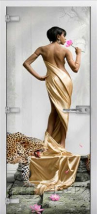 Стеклянная межкомнатная дверь Woman-12 ПО (Фотопечать)