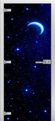 Стеклянная межкомнатная дверь Space-08 ПО (Фотопечать)
