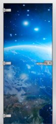 Стеклянная межкомнатная дверь Space-18 ПО (Фотопечать)
