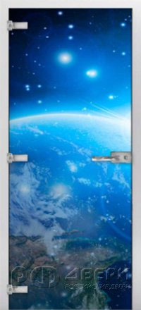 Стеклянная межкомнатная дверь Space-18 ПО (Фотопечать)