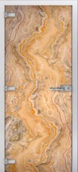 Стеклянная межкомнатная дверь Textures-16 ПО (Фотопечать)