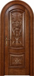 Арочная дверь из массива ясеня Роксана ПГ (Орех)