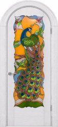 Арочная дверь из массива дуба Брио ПГ (Иней)