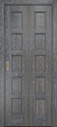 Складная дверь книжка Вена 2 ПГ (Дуб седой)