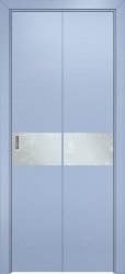 Складная дверь книжка Соло ПО (Голубой)