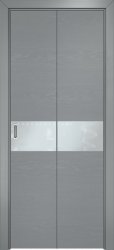 Складная дверь книжка Соло ПО (Серый Ral 7040)