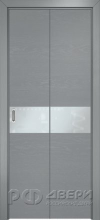 Складная дверь книжка Соло ПО (Серый Ral 7040)