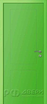 Межкомнатная дверь Ф2К multicolor (RAL 6018 Зеленый)