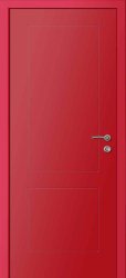 Межкомнатная дверь Ф2К multicolor (RAL 3020 Красный)