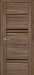 Межкомнатная дверь UniLine 30026 ПО (Серый Велюр/Черный лакобель)