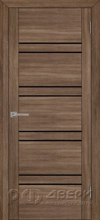 Межкомнатная дверь UniLine 30026 ПО (Серый Велюр/Черный лакобель)