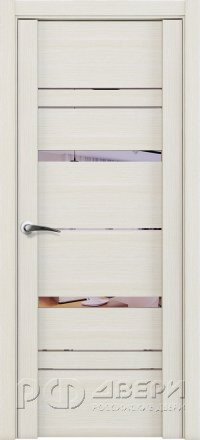 Межкомнатная дверь UniLine 30027 ПО (Капучино Велюр/Зеркало)