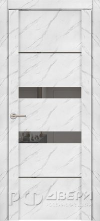 Межкомнатная дверь UniLine Loft 30037/1 ПО (Монте Белый/Серое зеркало)