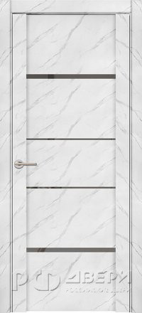 Межкомнатная дверь UniLine Loft 30039/1 ПО (Монте Белый/Серое зеркало)
