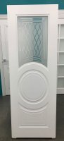 Круг ПО (Эмаль белая/Стекло матовое Ромб)