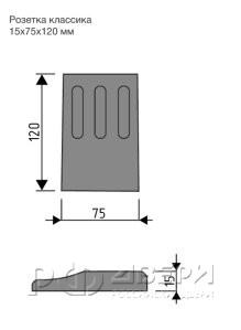 Розетка классика 120x75x15