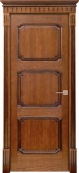Дверь из массива дуба Д7/3 ПГ (Орех 15%)