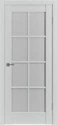 Межкомнатная дверь Эмалекс ER1 ПО (Эмалекс серый/Сатин белый)