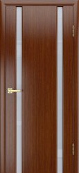 Межкомнатная дверь Модерн-2 ПО (Тёмный орех/Белый триплекс)